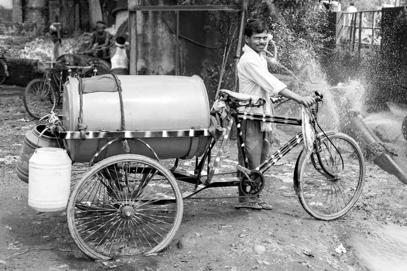 A mining city like Dhanbad suffers from water crisis in summers, when water service is provided by individuals who collect water from tubewells, wells or water supply pipelines, and deliver home at a price